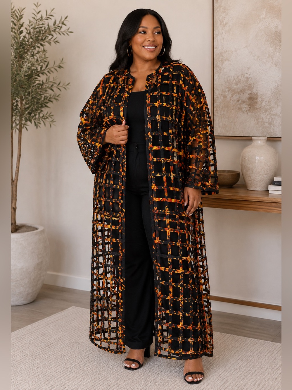 Handmade Ankara Wax Print Kaftan Dress One Size